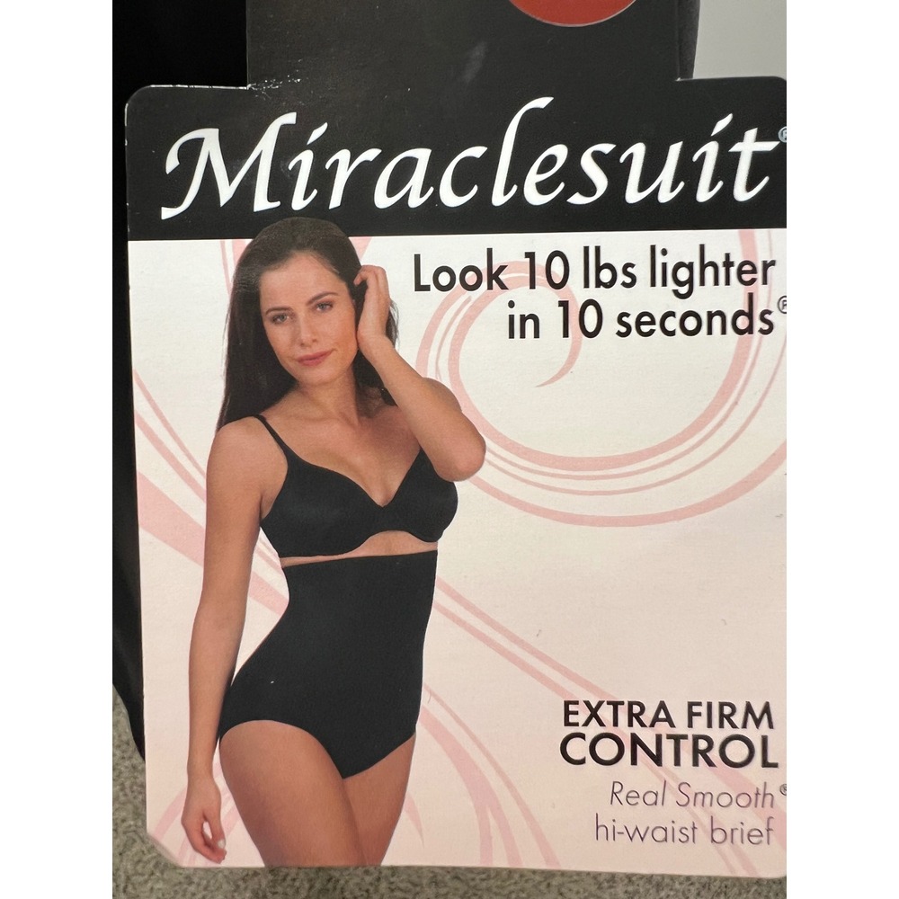 Miraclesuit Extra Firm Control Real Smooth Hi-Waist Brief Black 2XL 2755 NWT